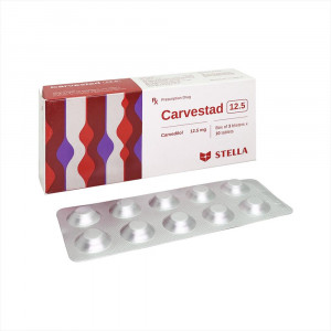 Thuốc điều trị tăng huyết áp Carvestad 12.5mg (3 vỉ x 10 viên/hộp)