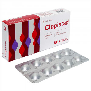 Thuốc ngừa đột quỵ Clopistad 75mg (3 vỉ x 10 viên/hộp)