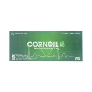Thuốc điều trị tăng huyết áp, đau thắt ngực Corneil 5mg (3 vỉ x 10 viên/hộp)