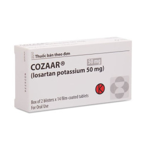 Thuốc điều trị tăng huyết áp Cozaar 50mg( 2 vỉ x 14 viên/hộp)