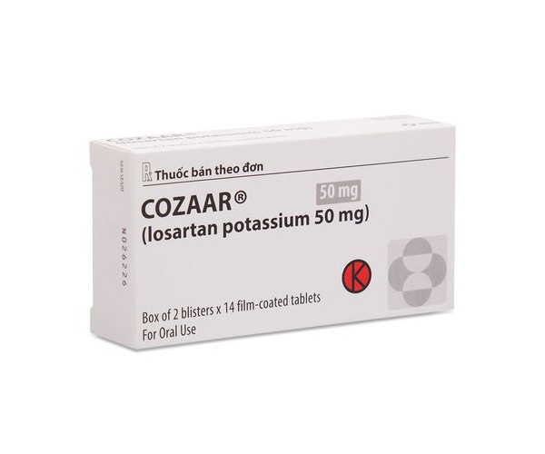 Thuốc điều trị tăng huyết áp Cozaar 50mg( 2 vỉ x 14 viên/hộp)