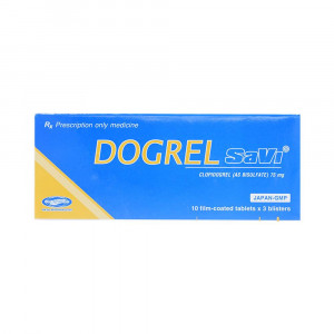 Thuốc ngừa đột quỵ Dogrel Savi 75mg (3 vỉ x 10 viên/hộp)
