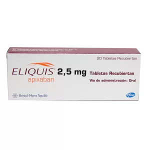 Eliquis 2.5mg (2 vỉ x 10 viên/hộp)