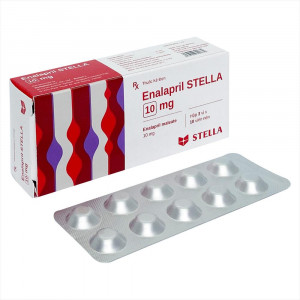 Thuốc điều trị suy tim sung huyết Enalapril Stella 10mg (3 vỉ x 10 viên/hộp)