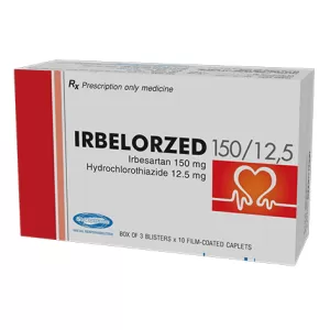 Irbelorzed 300/12.5 (3 vỉ x 10 viên/hộp)