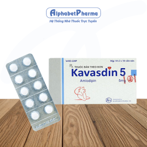Thuốc điều trị cao huyết áp Kavasdin 5mg (10 vỉ x 10 viên/hộp)