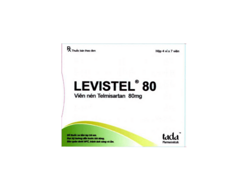 Thuốc điều trị cao huyết áp Levistel 80mg (4 vỉ x 7 viên/hộp)