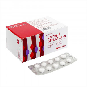 Thuốc trị cao huyết áp, suy tim Lisinopril Stella 10mg (10 vỉ x 10 viên/hộp)