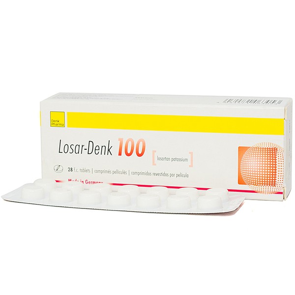 Thuốc điều trị tăng huyết áp Losar-Denk 100 (28 viên/hộp)