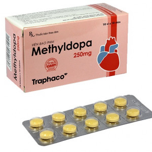 Thuốc điều trị cao huyết áp Methyldopa 250mg Traphaco (10 vỉ x 10 viên/hộp)