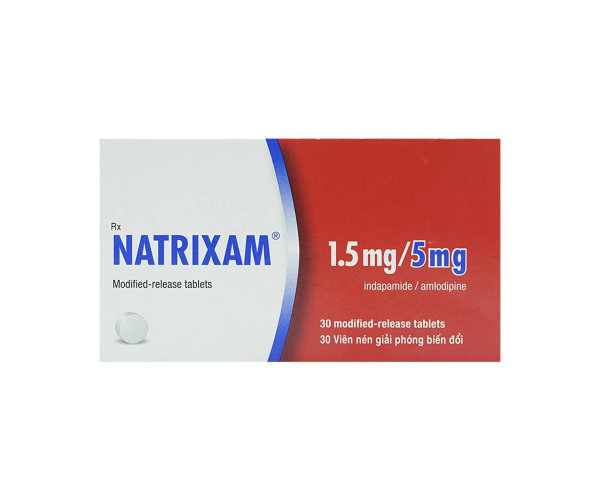 Thuốc điều trị tăng huyết áp Natrixam 1.5mg/5mg (6 vỉ x 5 viên/hộp)