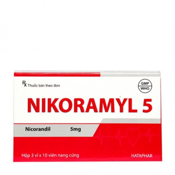 Thuốc tim mạch Nikoramyl 5mg (3 vỉ x 10 viên/hộp)