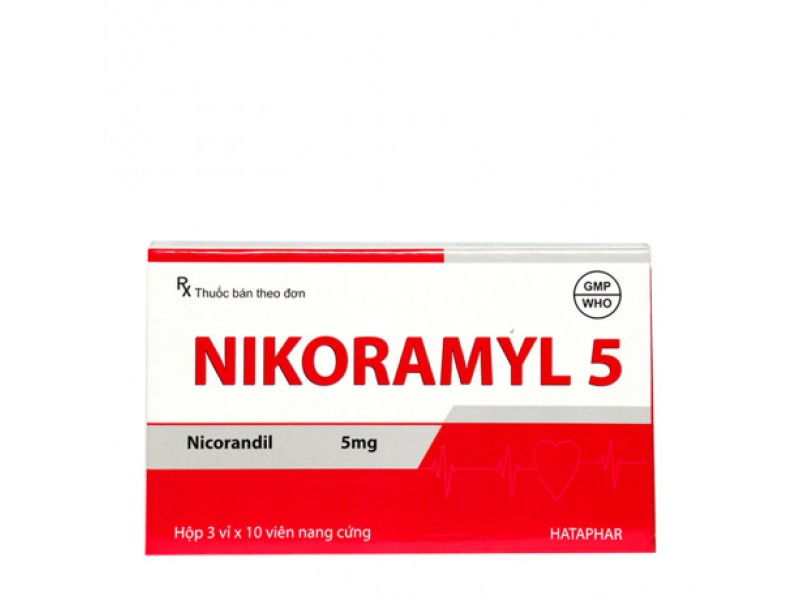 Thuốc tim mạch Nikoramyl 5mg (3 vỉ x 10 viên/hộp)