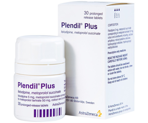 Thuốc điều trị tăng huyết áp Plendil Plus (30 viên/hộp)
