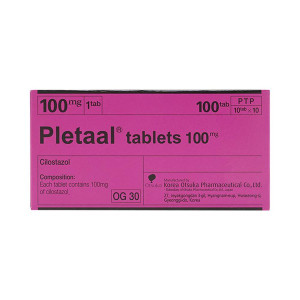 Thuốc trị các triệu chứng thiếu máu cục bộ Pletaal 100mg (10 vỉ x 10 viên/hộp)