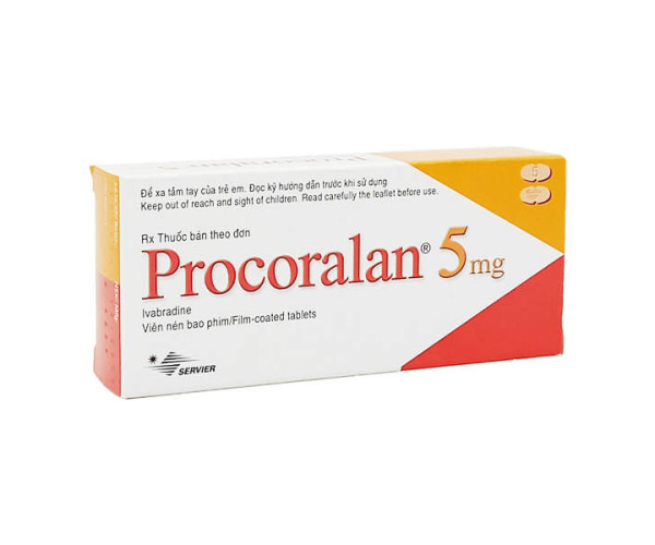 Thuốc trị đau thắt ngực Procoralan 5mg (4 vỉ x 14 viên/hộp)