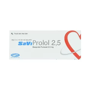 SaviProlol 2.5mg (3 vỉ x 10 viên/hộp)