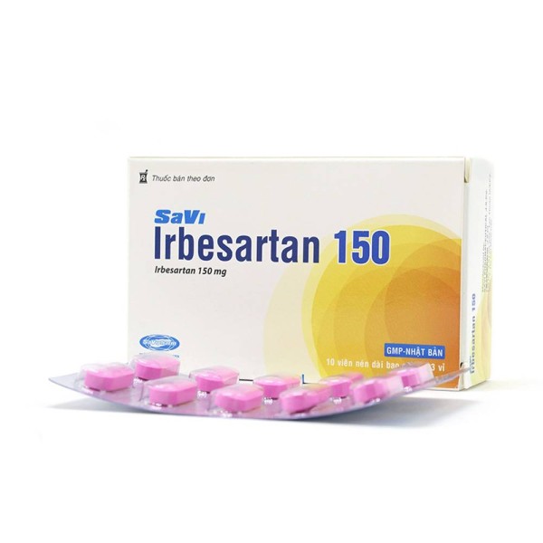 Thuốc trị cao huyết áp Savi Irbesartan 150mg (3 vỉ x 10 viên/hộp)