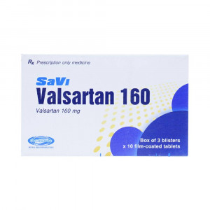 Thuốc trị cao huyết áp Savi Valsartan 160mg (3 vỉ x 10 viên/hộp)