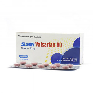 Thuốc trị cao huyết áp Savi Valsartan 80mg (3 vỉ x 10 viên/hộp)