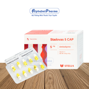 Thuốc điều trị cao huyết áp Stadovas 5mg cap (3 vỉ x 10 viên/hộp)