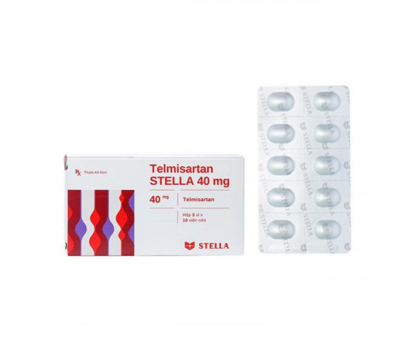 Thuốc điều trị cao huyết áp Telmisartan Stella 40mg (3 vỉ x 10 viên/hộp)