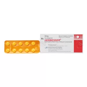Thuốc trị đau thắt ngực Herbesser 30mg (10 vỉ x 10 viên/hộp)