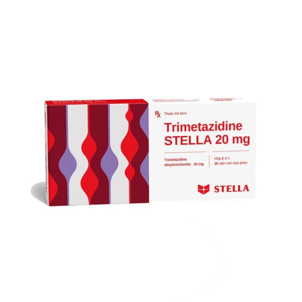 Thuốc trị đau thắt ngực Trimetazidine Stella 20mg (2 vỉ x 30 viên/hộp)