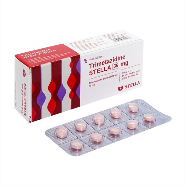 Thuốc trị đau thắt ngực Trimetazidin Stella 35mg (3 vỉ x 10 viên/hộp)