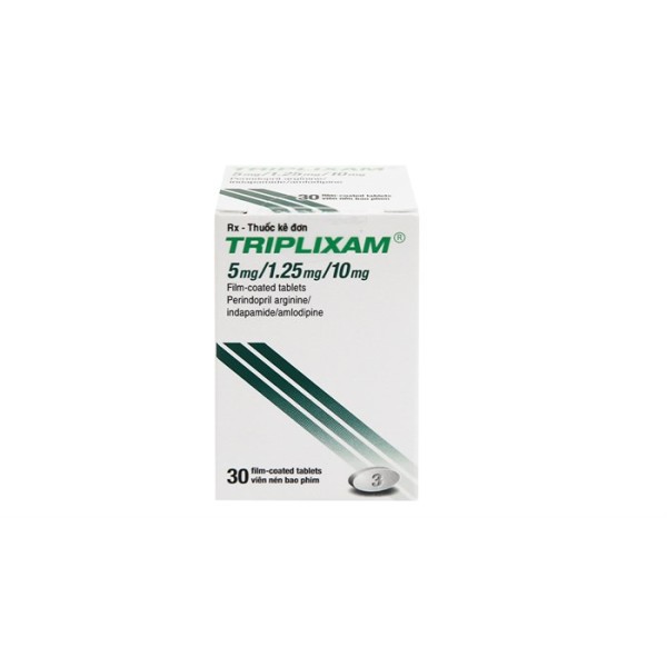 Thuốc trị cao huyết áp Triplixam 5mg/1.25mg/10mg (30 viên/hộp)
