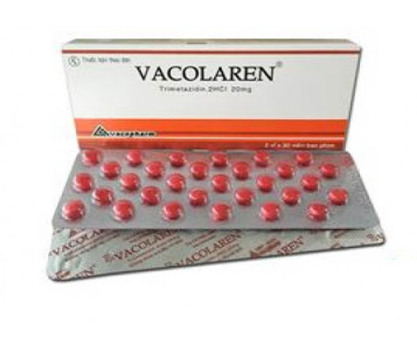 Thuốc trị đau thắt ngực Vacolaren 20mg (2 vỉ x 30 viên/hộp)