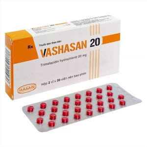 Thuốc trị đau thắt ngực Vashasan 20mg (3 vỉ x 30 viên/hộp)