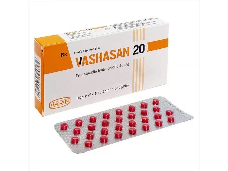 Thuốc trị đau thắt ngực Vashasan 20mg (3 vỉ x 30 viên/hộp)