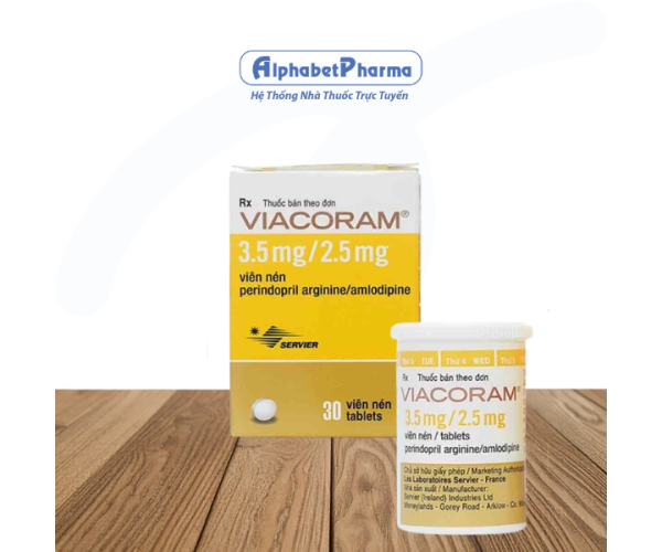 Thuốc điều trị tăng huyết áp vô căn Viacoram 3.5mg/2.5mg (30 viên/hộp)