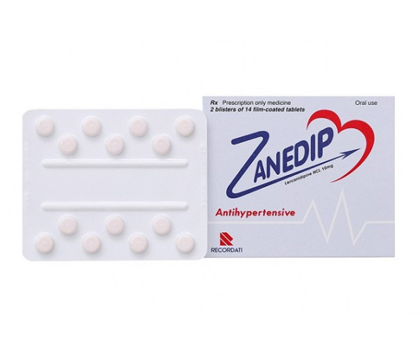 Thuốc trị cao huyết áp Zanedip 10 (2 vỉ x 14 viên/hộp)