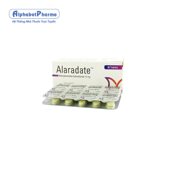 Thuốc điều trị rối loạn tăng động Alaradate 10mg (30 viên/hộp)
