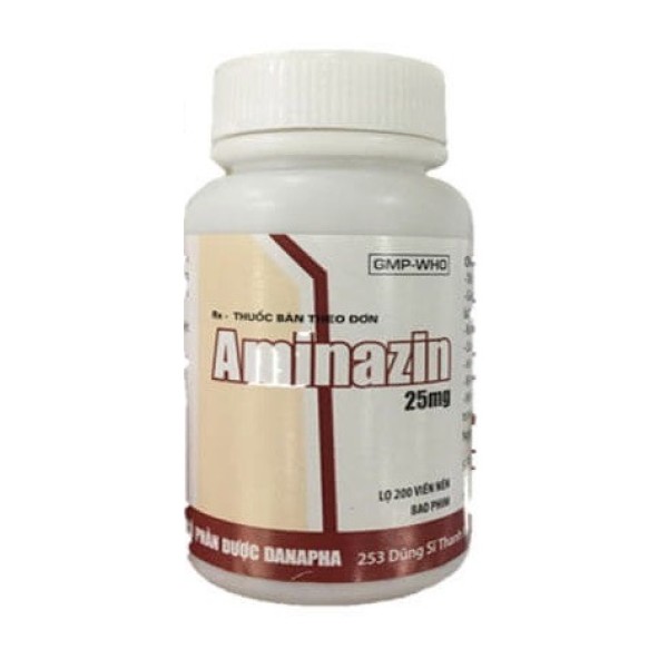 Thuốc điều trị tâm thần phân liệt Aminazin 25mg (200 viên/chai)
