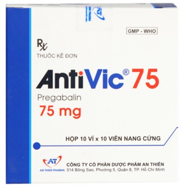 Thuốc điều trị đau thần kinh Antivic 75 (10 vỉ x 10 viên/hộp)