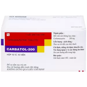 Carbatol-200 (10 vỉ x 10 viên/hộp)