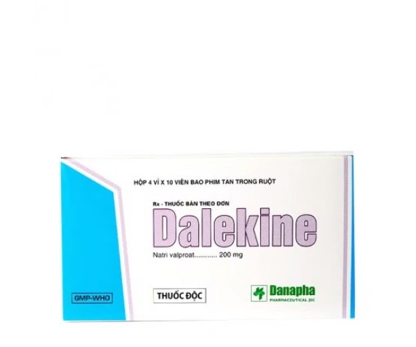 Thuốc trị động kinh Dalekine 200mg (4 vỉ x 10 viên/hộp)