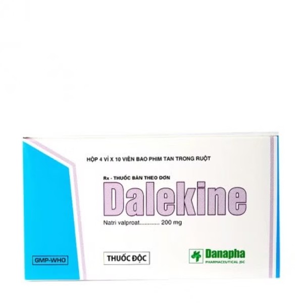 Thuốc trị động kinh Dalekine 200mg (4 vỉ x 10 viên/hộp)