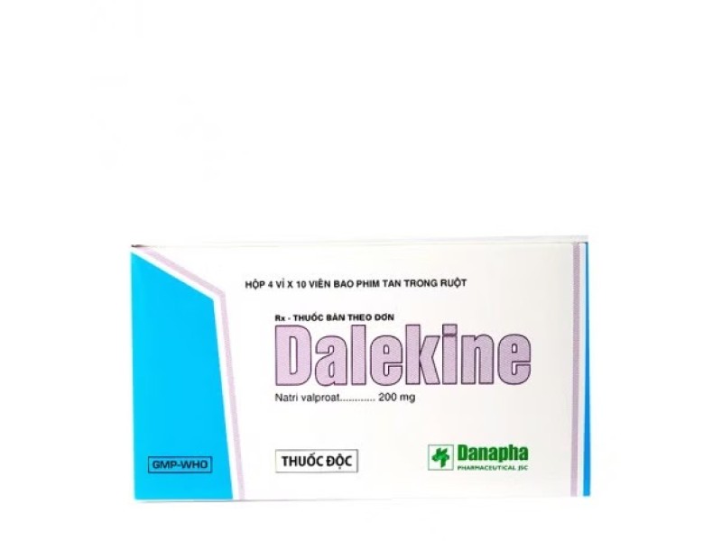 Thuốc trị động kinh Dalekine 200mg (4 vỉ x 10 viên/hộp)