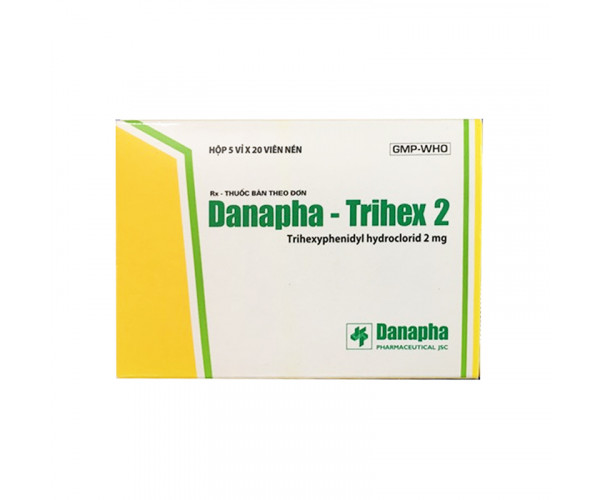 Thuốc trị Parkinson Danapha Trihex 2mg (5 vỉ x 20 viên/hộp)