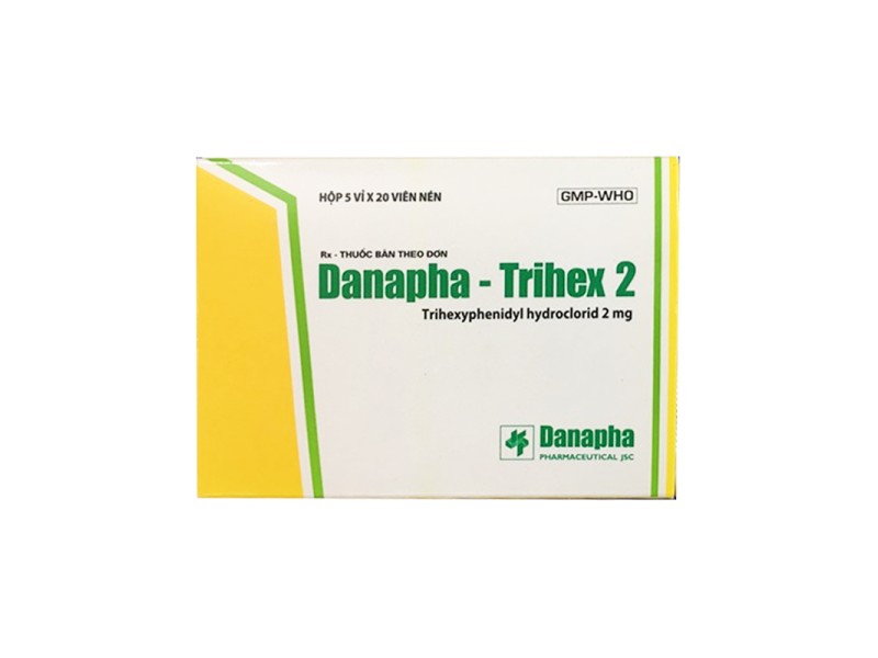 Thuốc trị Parkinson Danapha Trihex 2mg (5 vỉ x 20 viên/hộp)
