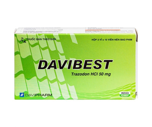Thuốc điều trị trầm cảm Davibest 50mg (3 vỉ x 10 viên/hộp)