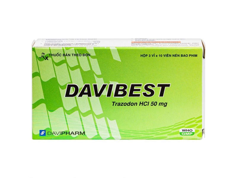 Thuốc điều trị trầm cảm Davibest 50mg (3 vỉ x 10 viên/hộp)