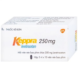 Thuốc điều trị các cơn động kinh cục bộ Keppra 250mg (3 vỉ x 10 viên/hộp)