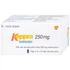 Keppra 250mg (3 vỉ x 10 viên/hộp)