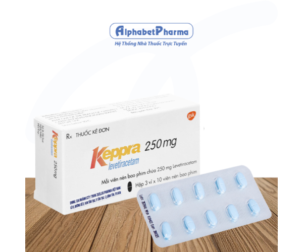 Thuốc điều trị các cơn động kinh cục bộ Keppra 250mg (3 vỉ x 10 viên/hộp)