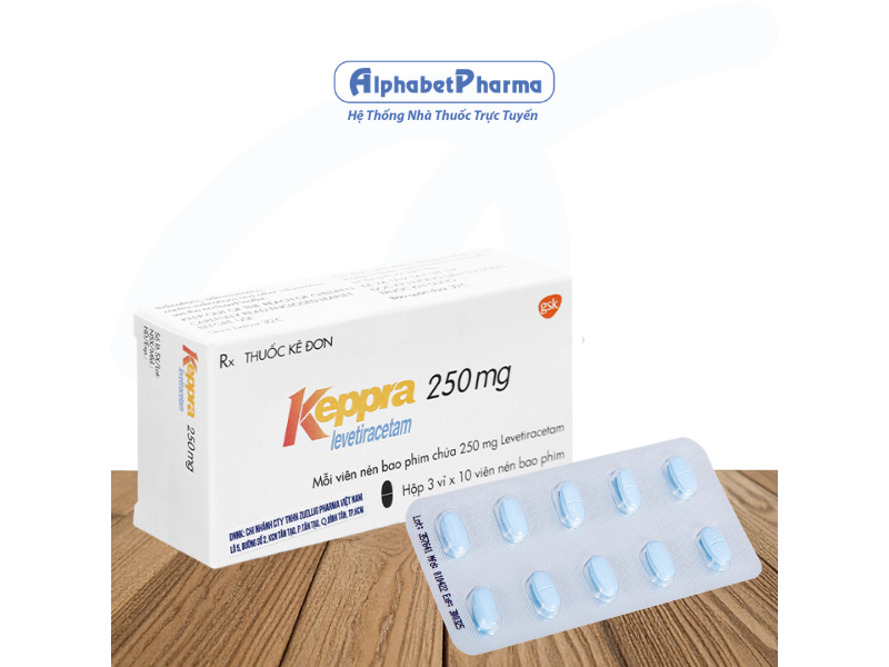 Thuốc điều trị các cơn động kinh cục bộ Keppra 250mg (3 vỉ x 10 viên/hộp)